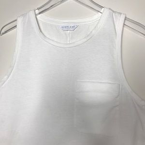Everlane Tops - Everlane | White Sleeveless Cotton Tank Top M Everlane Tops - Everlane | White Sleeveless Cotton Tank Top M